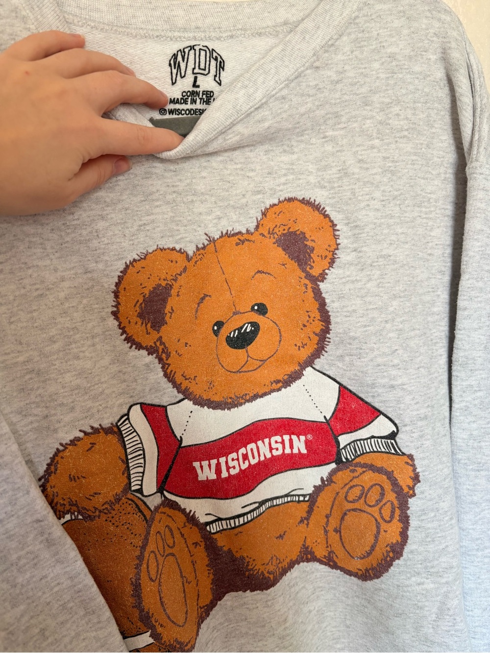 Wisconsin Design Team Teddy Bear Crewneck - Picture 2 of 5